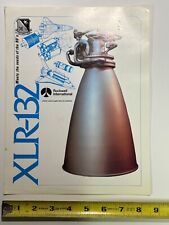 Vintage Rockwell International XLR-132 Space Shuttle Engine Print 2 Sided Rare picture