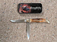 ROUGH RIDER KNIFE LONG RIFLE SERIES BROWN BONE KNIFE 2 BLADE picture