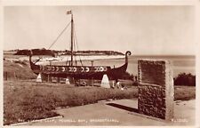 RPPC Pegwell Bay Broadstairs Viking Ship Hugin Kent Photo Vtg Postcard A58 picture