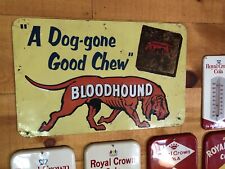 Vintage Bloodhound Tobacco Tin Non Porcelain Country Store Sign 100% AUTHENTIC picture