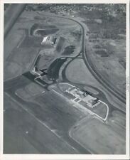 1954 Press Photo Aerial Worcester Massachusetts Airport 1950s picture