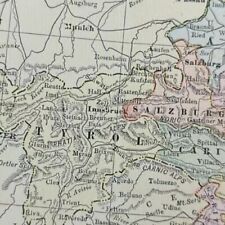 Vintage 1885 AUSTRIA Map 13