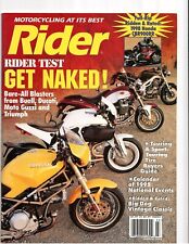Vintage Rider Magazine March 1998 Honda CBR900RR Ducati Monster Buell Triumph picture