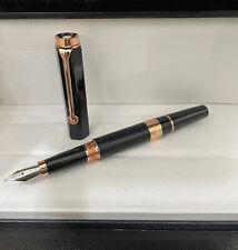 Luxury New Great Writers Series Black+Rose Gold Color Fountain Pen picture