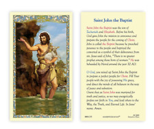 Laminated St. John the Baptist Holy Prayer Card Catholic picture