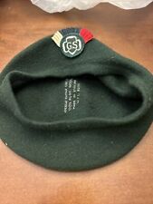 Vintage Wool Girl Scouts Uniform Hat Made in England Unique Patch picture