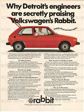 1975 Volkswagen Rabbit Vintage Magazine Ad picture