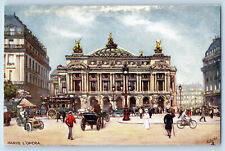 Paris France Postcard Opera Building c1910 Unposted Oilette Tuck Art picture