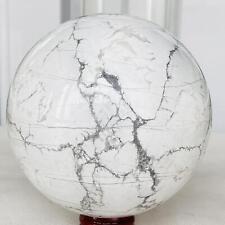 Natural white turquoise Sphere Quartz Crystal Ball Reiki Healing 2660G picture