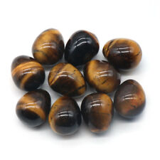 20PCS Lots Natural Tiger Eye Stone Gemstone Crystal Sphere Healing Massager Egg picture