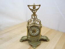 1878 One Day Bee Ansonia Clock RARE Brass Hanging stand Great shape but Sprung picture