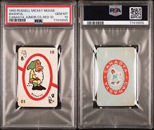 VINTAGE 1950 RUSSELL MICKEY MOUSE BASHFUL CANASTA CG-RED 10 PSA 10 GEM — POP 1 picture