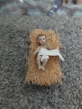 Kirklands Nativity 662120 Baby Jesus In Manger Replacement Figurine picture
