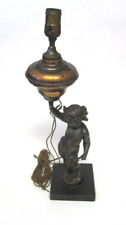 Antique Table Lamp Cherub Neoclassical Bronze Cherub Electric picture