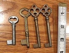 Lot Of 4 Vintage Skeleton Keys Blanks Door Cabinet Lock Corbin picture