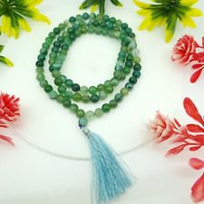 Natural Green Aventurine Semi Precious Crystal 8mm 108+1 Beads Jap Mala/Necklace picture