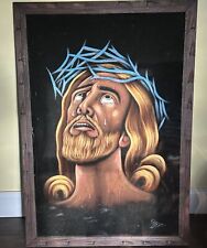Black Velvet Jesus Painting Signed And Stunningly Beautiful picture