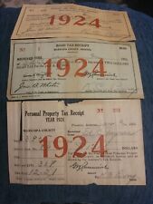 1924 Maricopa County Phoenix AZ Road School Personal Tax Receipt picture