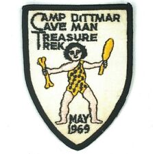 1969 Camp Dittmar Cave Man Treasure Trek Iroquois Trail Council Patch picture