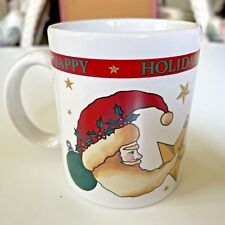 Vintage Christmas Mug 80s 90s Santa Riviera van Beers by Signature Happy Holiday picture