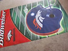 1999 Budweiser Denver Broncos NFL Football 4' X 6' Nylon Grommeted Banner picture