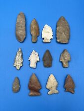 Arrowheads Lot 12 Multi Shades Vintage picture