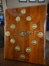 Alcoholics Anonymous Medallion Clock 12 Vintage AA Collectible Handmade Wood   picture