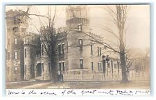 1907 Walton Armory Man Standing Outside New York Postcard RPPC Early View picture