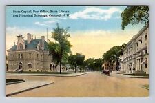 Concord NH-New Hampshire, State Capitol, Post Office, Library Vintage Postcard picture