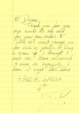 JUNE WILKINSON HAND WRITTEN 5x7 NOTE+COA         GORGEOUS MODEL+ACTRESS picture