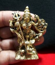 Handcrafted Goddess Mahishasura Mardini Durga In Brass Statue Puja kali maa idol picture