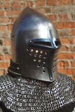 Medieval Barbuta Helmet Bassinet 14 Gauge Knights Templar Crusader Armour Helmet picture