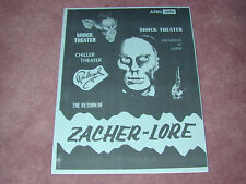 ZACHER-LORE fanzine # 2, dated 1989, all about TV horror host Zacherley picture