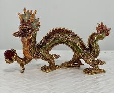 Ciel Collectables Big Dragon Trinket Box Hand Painted Enamel & Swarovski Crystal picture