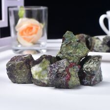 Raw Rough African Blood Stone Chunks Healing Crystal Rocks for DIY Gifts 1PCS picture