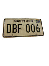 Vintage Maryland 1984 License Plate DNF 006 picture