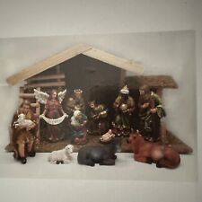 Kurt S. Adler 12 Piece Nativity Set Wooden Stable Christmas Holiday N1005 NEW picture