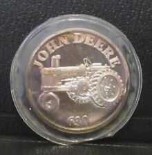 John Deere Silver Round Coin Model 630 Tractor 2 Cylinder 1 OZ .999 Fine Silver picture
