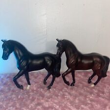 Two Breyers Dark Brown Arabian Stallion & #6178 Classic Black picture