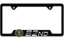 ARMY 82ND 3D BLACK METAL LICENSE PLATE FRAME USA MADE picture