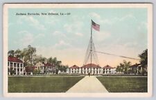 Vintage Postcard Jackson Barracks New Orleans, Louisiana, Military Ameriana Flag picture
