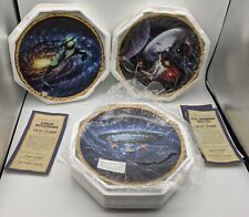 Set Of 3 Hamilton Collection Star Trek Ships Collector's Plates 1994 New picture