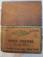 ** Vintage - H. BOKER - USA made - 1/8 inch - STEEL STAMPING SET - Numbers ** picture