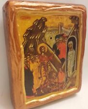 The Raising of Lazarus Icon Lazaros Rare Byzantine Greek Orthodox Art picture