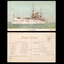 WWI US NAVY USS WISCONSIN Colorized UDB UNP Postcard of Enrique Muller Photo picture