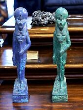 Ancient Egyptian Antique Statues two God Sekhmet unique Pharaonic Egyptian BC picture