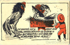 Chicken 1909 The Rooster Antique Postcard 1C stamp Vintage Post Card picture