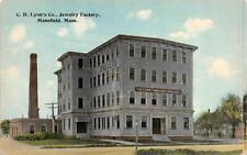 Mansfield, MA Massachusetts  C.D. LYON'S CO JEWELRY FACTORY  ca1910's Postcard picture