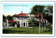 c1930's On The Beautiful Residences House De Land Florida FL Vintage Postcard picture