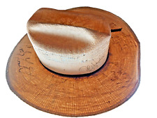 Bull Riders Straw Cowboy Hat Autograph Tuff Hedeman Cody Lambert Longview Tx '96 picture